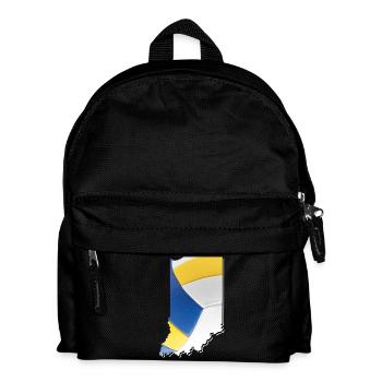 Real Volleyball in the Indiana State Map - Kids' Backpack - black - Front