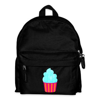 Cream Cream Cup Strips Cyan Summer Cream - Kids' Backpack - black - Front
