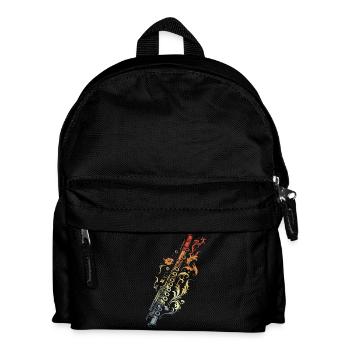 Flute Graphic Retro Style - Kids' Backpack - black - Front