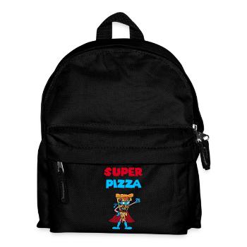Tolle Pizza - Kinder Rucksack - Schwarz - Vorne