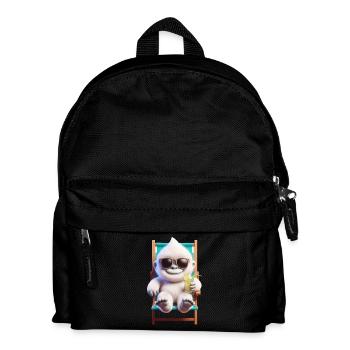 Yeti Monster dans une chaise longue - Sac à dos Enfant - noir - Devant