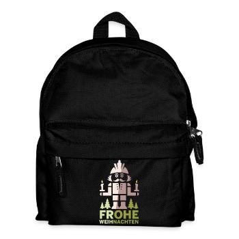 Nutcracker Merry Christmas Miner Fir Candle - Kids' Backpack - black - Front
