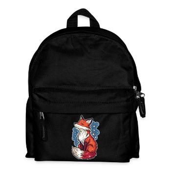 Fox and starry sky - Kids' Backpack - black - Front
