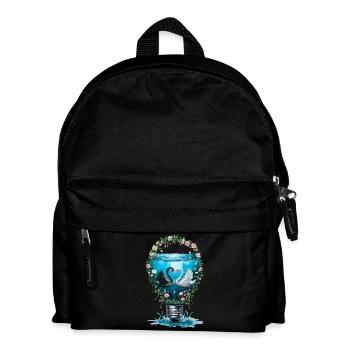 Eleganter Schwan für Schwan Fan - Kinder Rucksack - Schwarz - Vorne