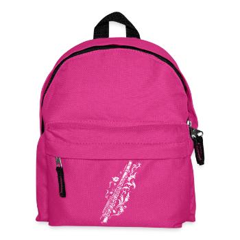 Flute Drawing - Kids' Backpack - fuchsia - Front
