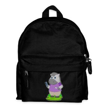 Horse Hairdresser Scissors Comb - Kids' Backpack - black - Front