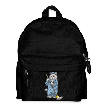 Balai nettoyant british shorthair - Sac à dos Enfant - noir - Devant