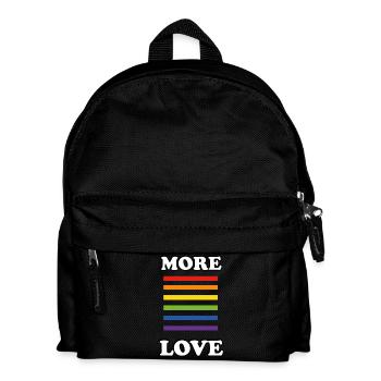 Mehr Liebe Gay Pride Regenbogen - Kinder Rucksack - Schwarz - Vorne