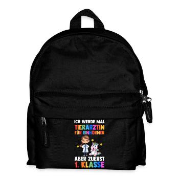 Tierärztin Erste Klasse Einschulung Schulkind - Kinder Rucksack - Schwarz - Vorne