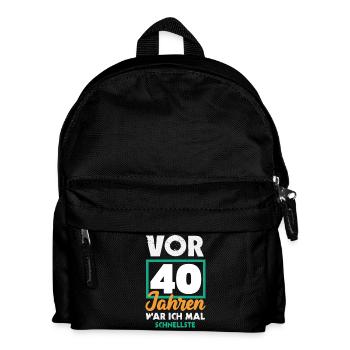 Funny 40th Birthday Gift Birthday Shirt - Kids' Backpack - black - Front