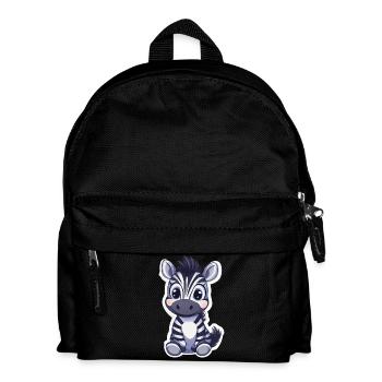 Zebra - Kinder Rucksack - Schwarz - Vorne