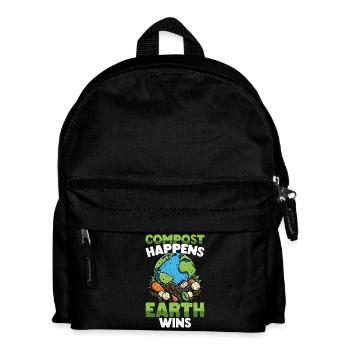  Kompost Passiert Der Erde Gewinnt Lustige - Kinder Rucksack - Schwarz - Vorne