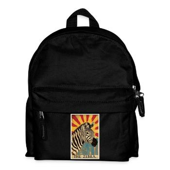 Zebras Zebra - Kinder Rucksack - Schwarz - Vorne