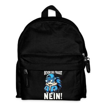 Bevor Du Fragst Nein Igel Schlechte Laune - Kinder Rucksack - Schwarz - Vorne