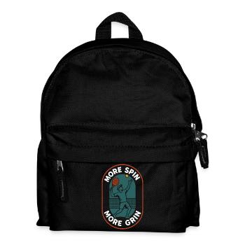 Padel More Spin More Grin Funny Player - Kids' Backpack - black - Front