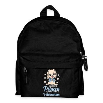 Kleines Häschen wird Tierärztin - Kinder Rucksack - Schwarz - Vorne