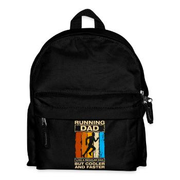 Running Dad lustiges Lauf Joggen Läufer - Kinder Rucksack - Schwarz - Vorne