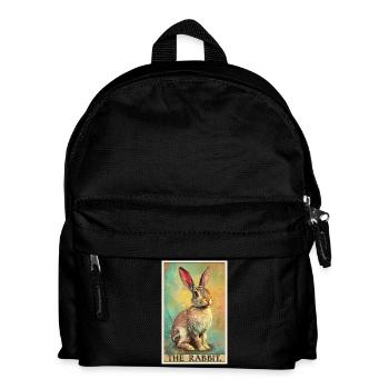 Hasen Hase - Kinder Rucksack - Schwarz - Vorne
