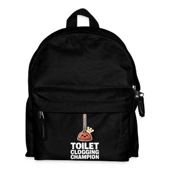 Champion du bouchon des toilettes Klo Humour - Sac à dos Enfant - noir - Devant