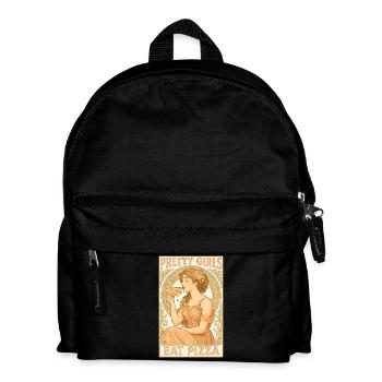 Cadeau Art nouveau de la jolie fille de la pizza - Sac à dos Enfant - noir - Devant