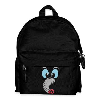 Éléphant | Déguisement de carnaval en costume de grand visage - Sac à dos Enfant - noir - Devant