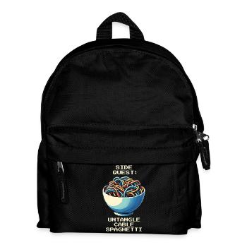 Désordre de câbles démêlé | Gestion du câble - Sac à dos Enfant - noir - Devant