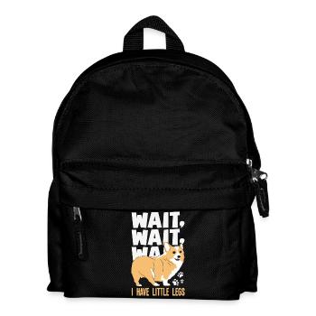Warte Auf Mich, Ich Habe Kleine Beine - Kinder Rucksack - Schwarz - Vorne