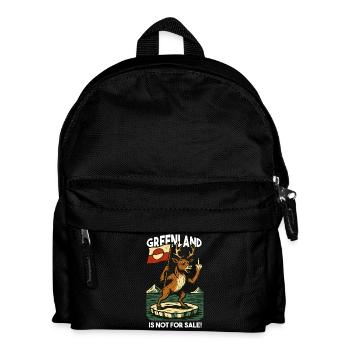 Greenland Is Not For Sale Caribou Reindeer - Kinder Rucksack - Schwarz - Vorne