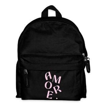 Amore Pink Typography Fragment - Kids' Backpack - black - Front