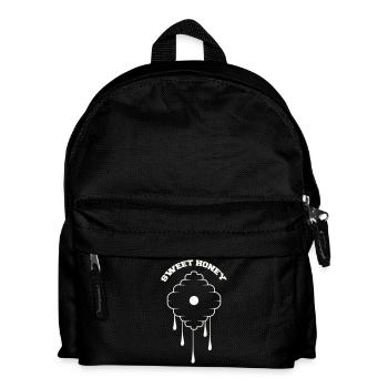 Honigwabe Tropfen Design - Kinder Rucksack - Schwarz - Vorne