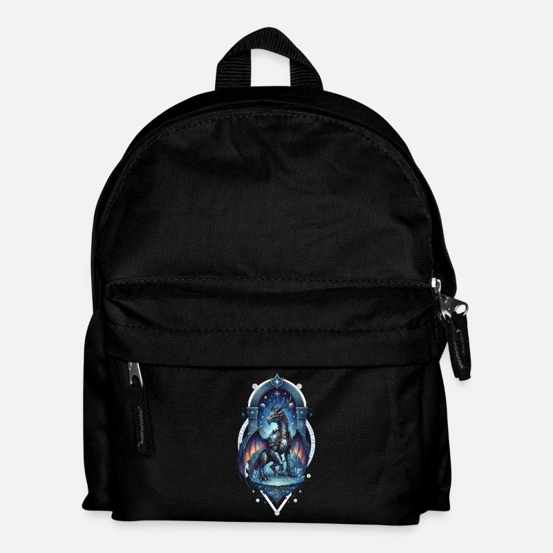 Star Arch Dragon in Moonlight - Kids' Backpack - black