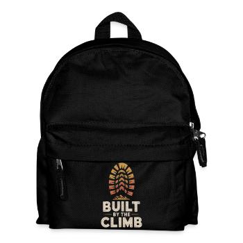 Built by the Climb: Hiking & Mountains Retro Design - Kids' Backpack - black - Front