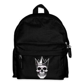 Skull King Totenkopf Krone Motiv - Kinder Rucksack - Schwarz - Vorne