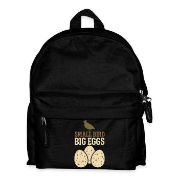 Quail Keeper Quail Farmer Backyard Quail - Kids' Backpack - black - Front