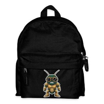 Cricket Guardian Steampunk Armor Golden Brass - Kids' Backpack - black - Front