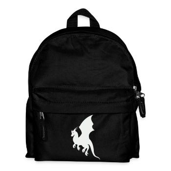 drache - Kinder Rucksack - Schwarz - Vorne
