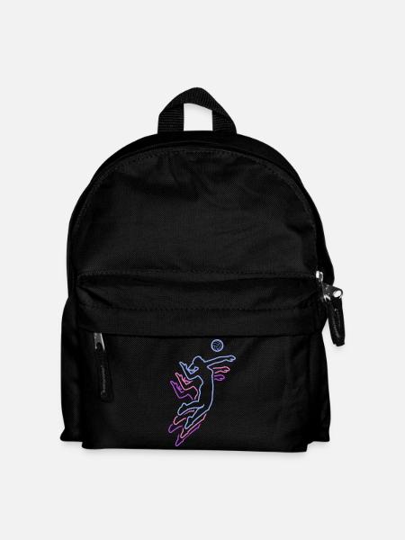 Volleyball Mädchen Volleyballerin Beachvolleyball - Kinder Rucksack - Schwarz