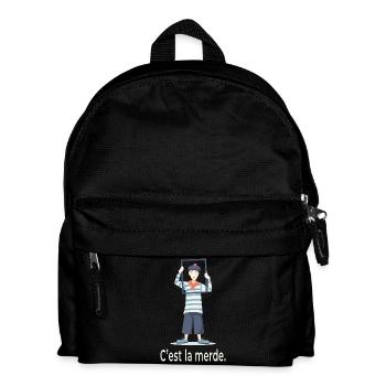 French Humor C’est La Merde Design - Kinder Rucksack - Schwarz - Vorne
