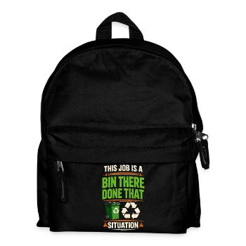 Barrel job done | Recycling center - Kids' Backpack - black - Front