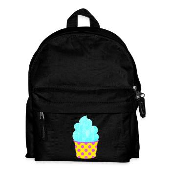 Eis Softeis Eiscreme Punkte Dots Sommer Pastell - Kinder Rucksack - Schwarz - Vorne