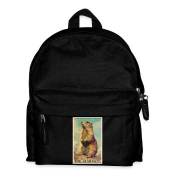 Murmeltiere Murmeltier - Kinder Rucksack - Schwarz - Vorne