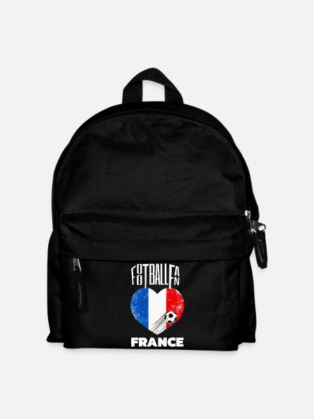 Fussball Fan Frankreich - Kinder Rucksack - Schwarz