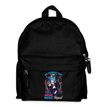 Anime et musique Chibi - Sac à dos Enfant - noir - Devant