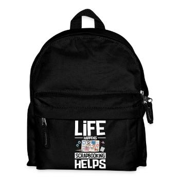 Scrapbooking always helps - Kids' Backpack - black - Front