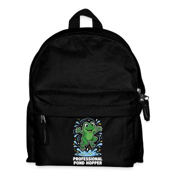 Grenouille professionnelle de sauteur d’étang - Sac à dos Enfant - noir - Devant