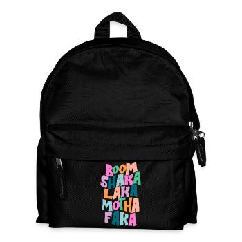 Fette Farbburst-Typografie - Kinder Rucksack - Schwarz - Vorne