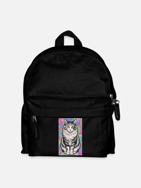 Katze - Kinder Rucksack - Schwarz