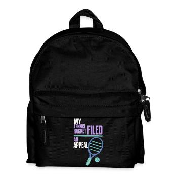 Tennis – My Tennis Racket Filed an Appeal - Kinder Rucksack - Schwarz - Vorne