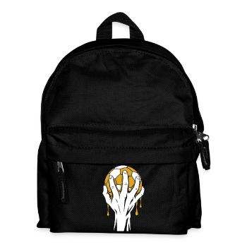 Handball Hand Illustration – Gold & Schwarz - Kinder Rucksack - Schwarz - Vorne