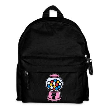 Pink Retro Chewing Gum Machine - Kids' Backpack - black - Front